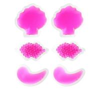 HOODANCOS 6pcs Mini Gel Ice Pack Cold Packs Hot Or Cold Therapy Precision Production PVC Cool Soothing Gel Lips-Shaped Design for Muscle Aches Sinus Doctor's Office Hospital Use