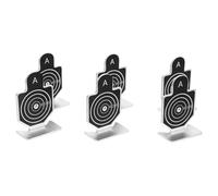 HOODANCOS 6pcs Mini Metal Targets Set for Shooting Training Safe Design and Black Colour, for Outdoor Sports Training and Skill Enhancement