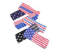 HOODANCOS 6pcs Patriotic Design Flag Headbands for Women Men, Elastic Sweatabsorbing Sports Headbands with Soft Breathable Fabric, Stretchy Versatile Style for Basketball 4th of July Workout