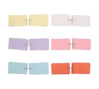 HOODANCOS 6pcs Pocket Notebook Set Eye Friendly Writing Surface and Compact Small Size, Blank Paper Sheets for Students, for Home on The Go Revision