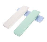 HOODANCOS 6pcs Portable Makeup Brush Holder Large Plastic Organizer for Travel Light Blue Green Multi-Functional Cosmetic Storage Box for Women