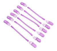 HOODANCOS 6pcs Purple Hat Retainer Strap Clips Made of Sturdy PC Material, Protects from Wind and Sand, Easy to Carry, for Running and Cycling Outdoor Activities