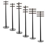 HOODANCOS 6pcs Scale DIY Model Accessories Compact Micro Landscape Train Scene Layout for Railway Diorama Building