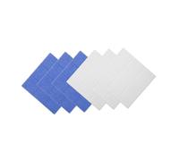 HOODANCOS 6pcs Self-Adhesive Felt Bulletin Board Tiles Memo Wall Panels for Home Office Dorm Removable Blue White Felt Pin Boards for Photos Notes and Wall Decoration