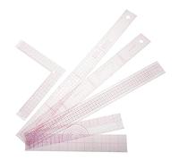 HOODANCOS 6pcs Sewing Ruler Set for Clothing Tailors, Plastic Pattern Rulers Metric Scale, Square and Straight Edges for Fabric Cutting and Dress Making in Sewing Crafts