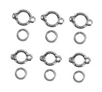 HOODANCOS 6Pcs Stainless Steel Parrot Leg Rings U-shaped Open Foot Chains for Birds Training Lightweight Comfortable Anklets for Parakeets Cockatiels Lovebirds