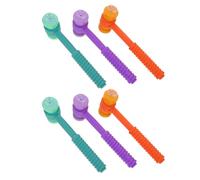 HOODANCOS 6pcs Suction Cup Hammering Montessori Early Development Reaction Training Tools with Stable Base Portable Hammers in Orange Green Purple for Preschool Party Activities