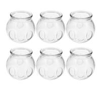 HOODANCOS 6Pcs Thickened Glass Cupping Jar for Fire Therapy Massage Transparent Premium Quality Smooth Rim Safety Design Home Salon Use Strong Suction for Dry Cupping Therapy