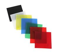 HOODANCOS 7-Color Square Kiln Fusing Glass Sheets for DIY Jewelry Making, Microwave Safe Glass Fusing Supply with Round Center, Artisan Craft Decoration Materials for Handmade Accessories