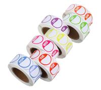 HOODANCOS 7 Rolls of Assorted Colour Dot Stickers Weekday Labels English Letters Copper Material Practical Usage for Restaurant and Bakery Shops