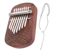 HOODANCOS 8-note Mini Kalimba Thumb Piano, Small Finger Piano with Delicate Wood Pattern, Beginner Musical Instrument Suitable for Travel and Music Learners