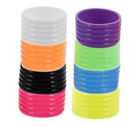 HOODANCOS 8 Pcs Silicone Tennis Overgrip Rings Non-skid Antislip Sweat-absorbent Racket Grip Protectors Small Grip Bands for Professional Tennis and Badminton Players