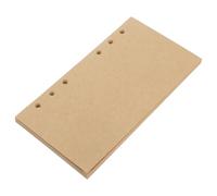 HOODANCOS 80 Sheets A6 Vintage Kraft Paper Refill for 6-Ring Refillable Binder Notebook Planner Journal Unlined Loose Leaf Paper Inserts for Personal Organizer
