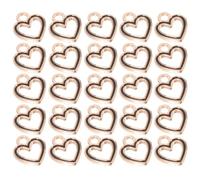 HOODANCOS 80pcs Heart-shaped Pendants DIY Jewelry Making Parts Necklace Accessory Handmade Craft Charms for Unique Creation