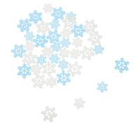 HOODANCOS 80Pcs Resin Christmas Snowflake Charms Set with Blue and White Flatback Decorations for DIY Phone Cases, Hair Clips, and Craft Supplies, Multi-Size Xmas Accessories for Holiday