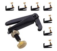 HOODANCOS 8Pcs Black Metal Violin Fine Tuners String Hooks, Professional Fine Tuning Adjusters for 3/4-4/4 Violins, Musical Instrument Accessories for Precise String Adjustment