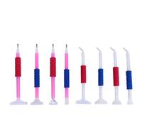 HOODANCOS 8pcs Diamond Art Drill Pens Set with 4 Curved and 4 Straight Tips Multi-functional Non-slip Plastic and Metal Diamond Drawing Pens for DIY Cross-stitch
