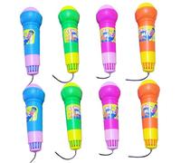 HOODANCOS 8pcs Echo Microphones Simulated Microphone for Party Favors Lightweight Safe for Stage Performance Lip Sync Cosplay Random Colors Random Color