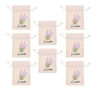 HOODANCOS 8pcs Embroidered Storage Bag Canvas Drawstring Small Bags for Closet Favour String for Jewelry Pouches Lavender Sachets Party Favors
