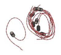 HOODANCOS 8pcs I-type 9v Battery Clip with Hard Buckle Connector 300mm Wire Cable for Active Guitar Pickup Battery Box Connection Clip for Musical Instrument Accessories