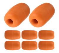 HOODANCOS 8pcs Orange Pvc Fishing Bubble Float with 18mm Hole Diameter, UV Protection and Strong Buoyancy, for Aquatic Farming Setups and Dock Net Floats