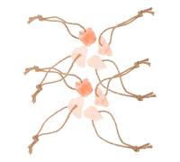 HOODANCOS 8pcs Pink Salt Lick Blocks with Hanging Rope for Horses Cattle Deer and Goats Natural Mineral for Livestock Health Enhances Digestion and Coat Shine Each