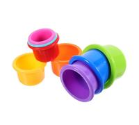 HOODANCOS 8pcs Rabbit Food Cups Stacking for Foraging and Treat Hiding Washable Plastic Bunny Play Cups for Engaging Pet Rabbits