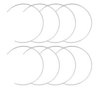 HOODANCOS 8pcs Silver Iron Dreamcatcher Making Half Rings with Sturdy Design and Smooth Iron Surface for DIY Tassel Works and Floral Hoops Craft Supplies