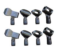 HOODANCOS 8pcs Universal Microphone Clips for Handheld Microphones, Adjustable Plastic Spring Clips with 3/8 Inch Thread, Secure Mic Holder Clamp Suitable for Indoor and Outdoor