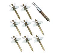 HOODANCOS 9pcs Bird Cage Accessory Screw Kit Stainless Steel M5x50mm with Washers Bird Stand Fixing Parts for Parrot Perch and Small Pet Cage Supplies