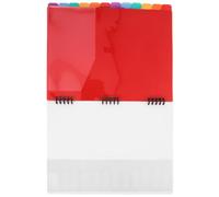 HOODANCOS A4 Document Organizer Folder with 12-Layer Divider and Ring Binder Design Lightweight Portable Pp File Folder with Tabs for Office and Study Large Capacity