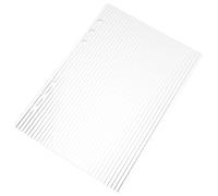 HOODANCOS A5 Acrylic 6-ring Binder Cover with Stripe Design, Sturdy Planner Organizer Cover for Travel Journal and Budget Notebook, Refillable Loose Leaf Binder Shell for Home Office