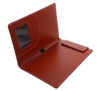 HOODANCOS A5 Professional Padfolio with Clipboard, Small Leather Magnetic Padfolio Writing Pad for Restaurant Hotel Menu Folder Board Brown