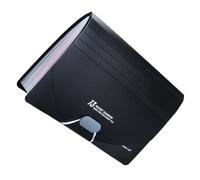 HOODANCOS A6 Expanding Accordion File Organizer with 13 Pockets, Black Outer Cover with Rainbow Inner Pages, Mini Receipt and Coupon Holder Folder for Office and Travel Filing