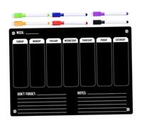 HOODANCOS Acrylic Magnetic Dry Erase Weekly Planner Board for Fridge Portable Schedule Organizer with Smooth Writable Surface Reusable Kitchen Memo and Meal Planning Whiteboard
