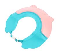 HOODANCOS Adjustable Baby Shower Cap and Protective Ear Bathing Hat for Toddlers, Pink Soft Waterproof Shampoo Visor for Baby Bath Time Safety and Hair Wash