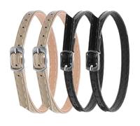 HOODANCOS Adjustable High Heel Shoe Straps Artificial Leather 2 Pairs for Women and Metal Decorative Accessories, Anti-loose Fixing Bands for Daily Use on Shoes without Straps