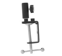 HOODANCOS Adjustable Microphone Arm Desk Mount with C Clamp, Universal Over-the-table Rod Stand Holder for Live Streaming and Recording, Sturdy Metal Base Compatible with Desktop Surfaces