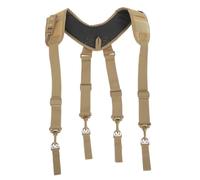 HOODANCOS Adjustable Padded Electrician Tool Belt with Suspenders for Men Heavy Duty Nylon Work Braces with Attachment Loops Suitable for Construction Woodworking Carpentry Professionals