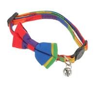HOODANCOS Adjustable Rainbow Bow Tie Cat Collar Breathable Pet Neck Accessory for Cats and Puppies Cozy Fit for Parties Festivals Weddings Adorable Cartoon Pet Jewelry