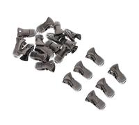 HOODANCOS Alligator Clips Crocodile Clamp Fasteners Metal 20pcs with Black Protective Covers for Office Crafts and Home Organisation