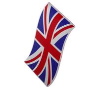 HOODANCOS Aluminum Car Badge Sticker with Unique British Flag Design, Decorative and Functional Flag Decal for Car and Motorcycle, Sleek Touch Exterior Accessory Suitable for Men and Women