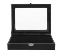 HOODANCOS Badge Display Box Compact Acrylic Storage with Safe and Convenient Use, Pin Display Box for Enamel Pins, Medals, and Brooches on Desktop