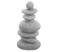 HOODANCOS Balancing Stacked Stones Sculpture, Japanese Zen Garden Rock Ornament, Faux Stone Tower Decor for Indoor Meditation and Outdoor Patio Display, 14X9.3X28.5Cm