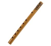 HOODANCOS Bamboo Flute 6-Hole Vertical Wind Instrument Lightweight Portable Wooden Clarinet for Students Practice Traditional Chinese Music Instrument