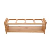 HOODANCOS Bamboo Spice Jar Rack Kitchen Seasoning Storage Organizer for Condiment Bottles Pepper Sugar Vinegar Holder Space-saving Kitchen Gadget