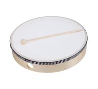 HOODANCOS Beige Wooden Handheld Drum with Drumsticks, Strong Striking Sensation and Comfortable Use, Percussion Instrument for Hand Drumming, Singing, Dancing, and Party Celebrations