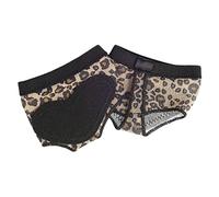 HOODANCOS Belly Dance Foot Cover Small Shoe Mat Leopard Print Lightweight Breathable Ballet Practice Shoes for Women Invisible Barefoot Feeling Soft Sole for Latin Ballet Fitness Training