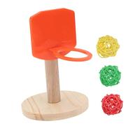 HOODANCOS Bird Basketball Stand for Parrots and Budgies Plastic Pet Training and Foraging Safe Educational Bird Playset with Random Color Ball for Mental Development Random Color