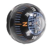 HOODANCOS Black Mini Ball Compass for Car Dashboard, Plastic Automotive Compass for Motorcycle and Hiking, Black Guide Ball Accurate Navigation for Outdoor and Travel Use